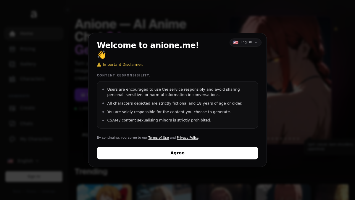 Anione · Anteprima di