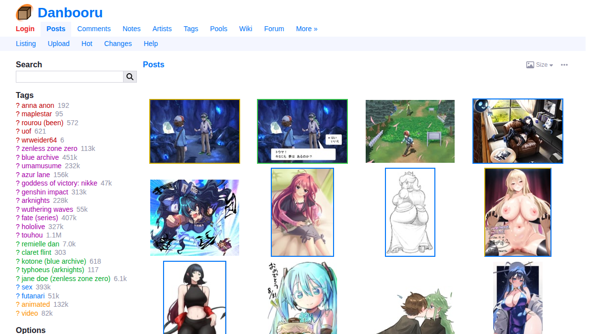 Danbooru · Anteprima di