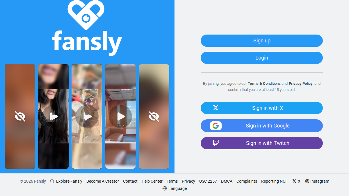 Fansly · Anteprima di