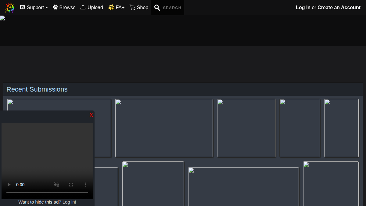 FurAffinity · Anteprima di