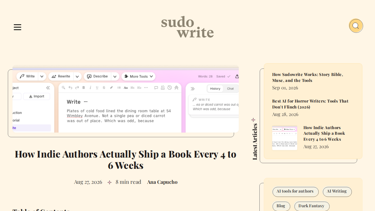 SudoWrite · Anteprima di
